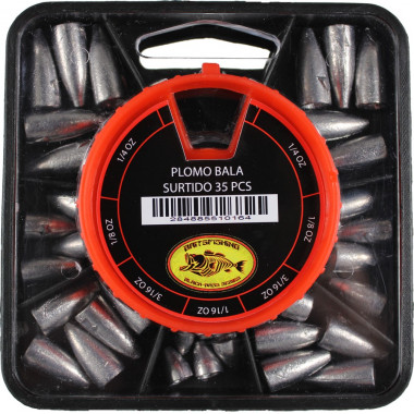 Plomo Baitsfishing - Caja Worm Weight - 35pcs
